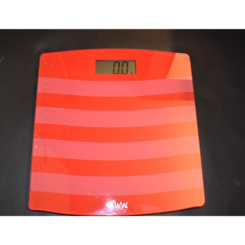 Conair Battery Digital Scale 0-400lbs WW24R Pink stripe Weight Watchers GUC
